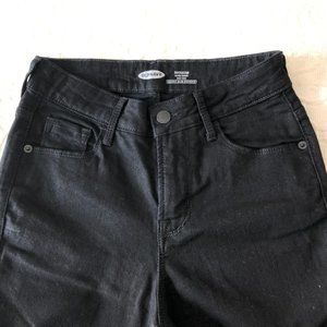 OLD NAVY Black ROCKSTAR SUPER SKINNY HIGH RISE SECRET SLIM POCKETS Size 0 NEW
